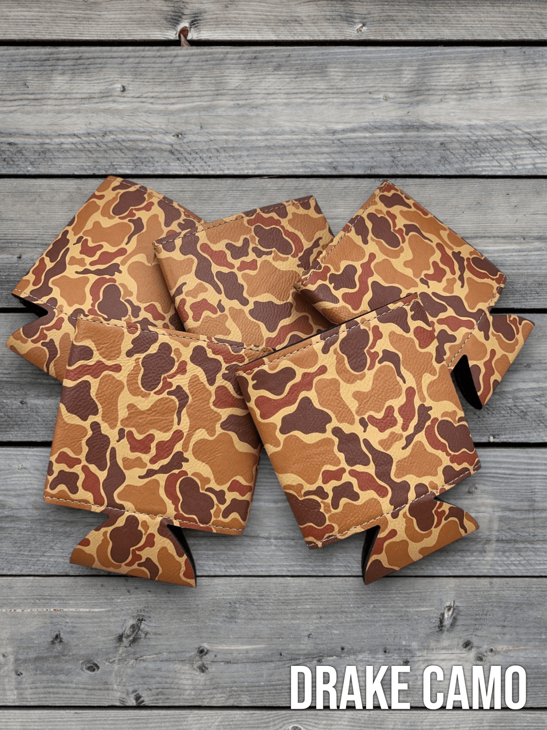 CC Camo Leather Coozie