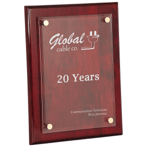 Rosewood Piano Finish Floating Acrylic Plaque
