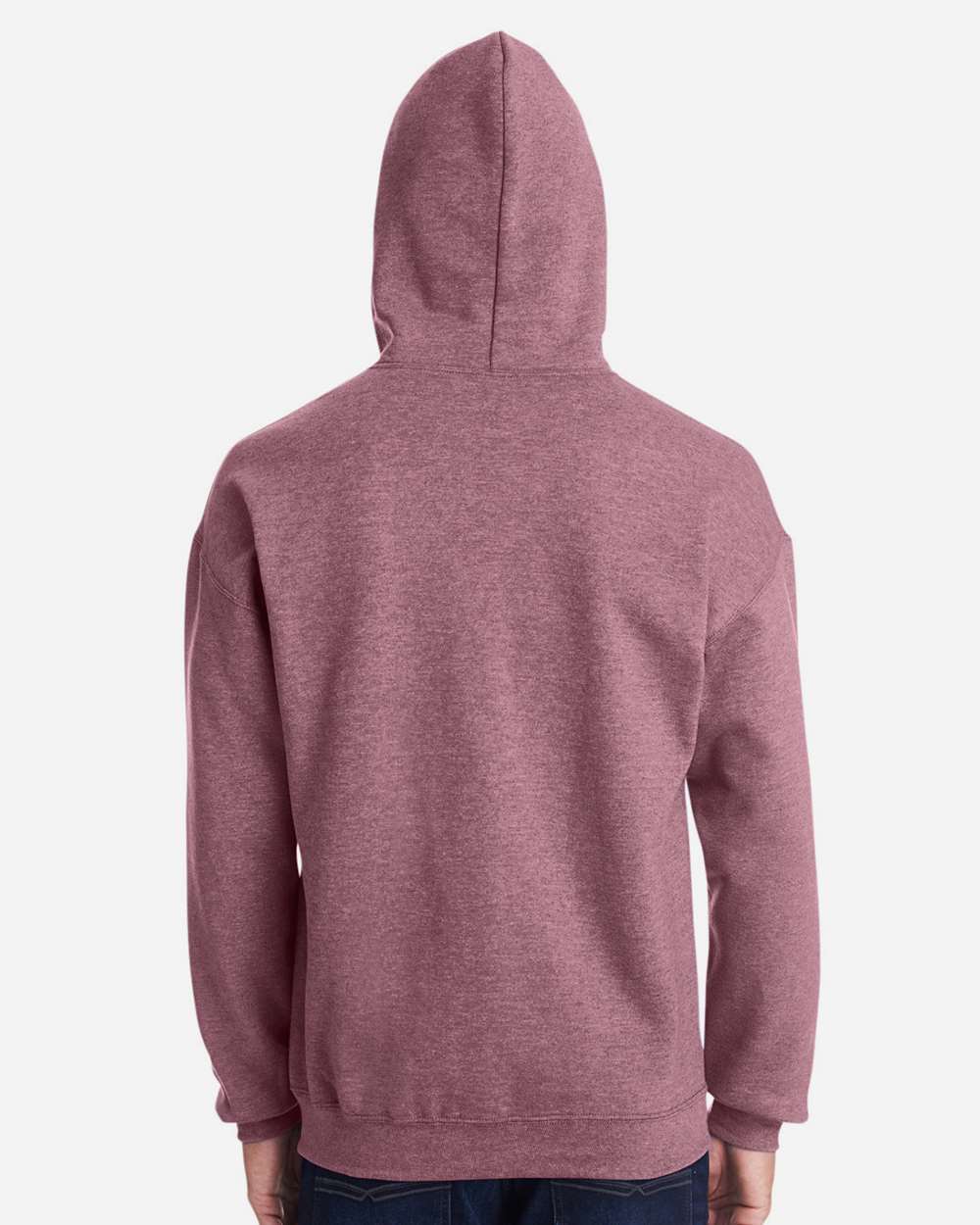 Gildan 18500 — Heather Dark Maroon Back High Model
