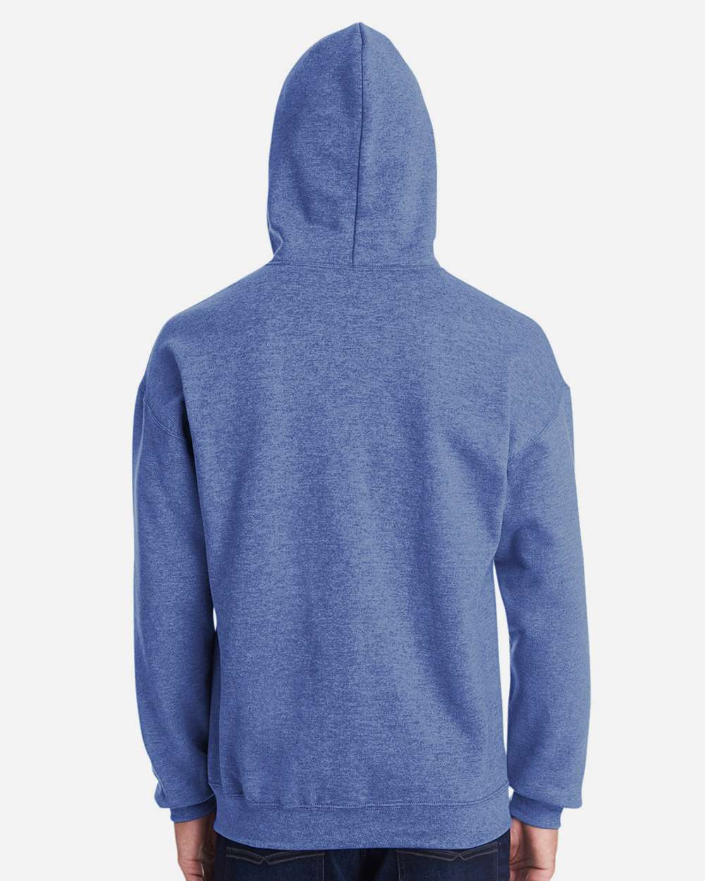 Gildan 18500 — Heather Deep Royal Back High Model