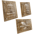 Barnwood Floating Glass Plaque (3 Sizes Available)