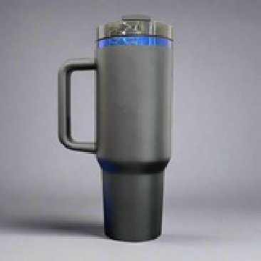 40oz Blue Plated Tumbler - Black