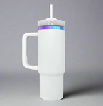 40oz Chroma Plated Tumbler - White