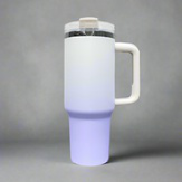 40oz Mirror Black Plated Tumbler - Ombre Lavender