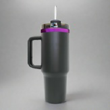 40oz Purple/Pink Plated Tumbler - Black
