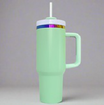 40oz Rainbow Plated Tumbler - Green