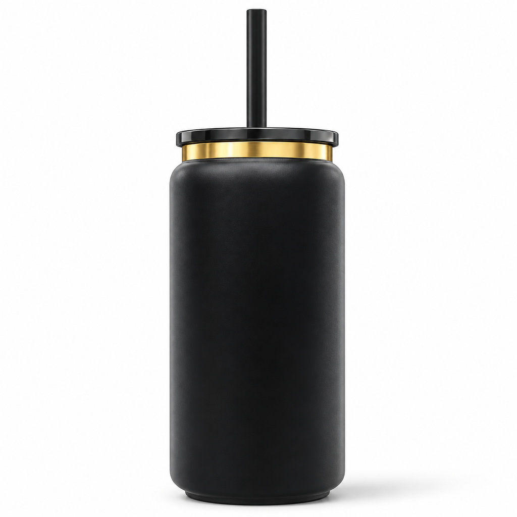16oz Gold Plated Tumbler - Black