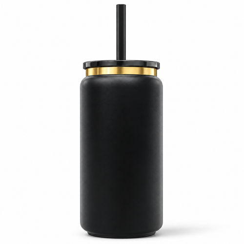 16oz Gold Plated Tumbler - Black