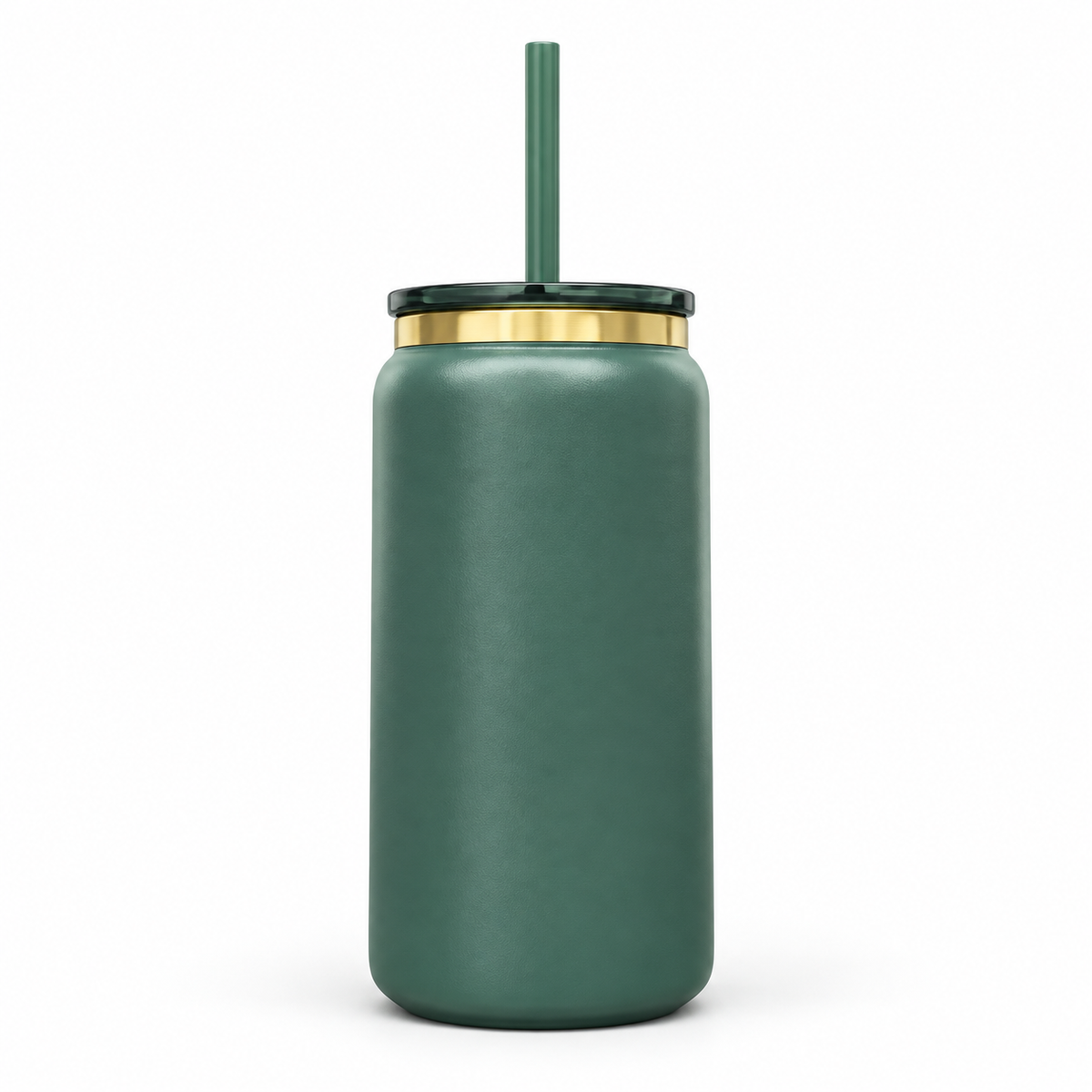 16oz Gold Plated Tumbler - Forest Green