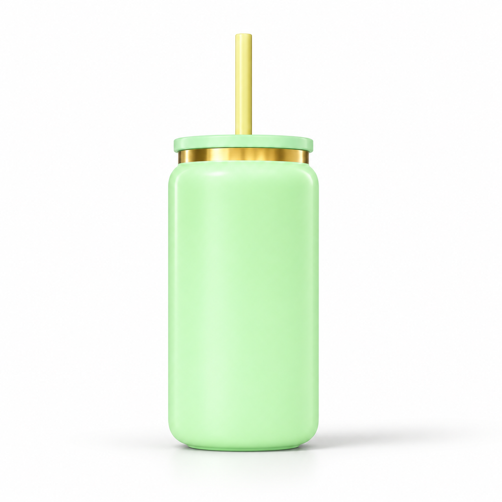 16oz Gold Plated Tumbler - Green