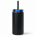 16oz Blue Plated Tumbler - Black