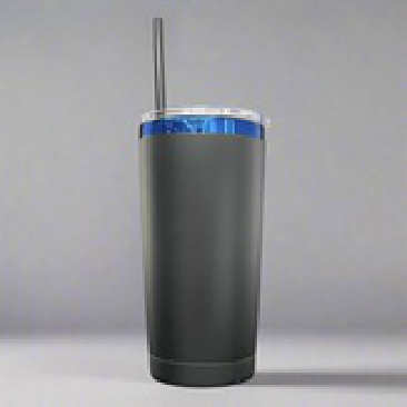 20oz Blue Plated Tumbler - Black