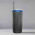 20oz Blue Plated Tumbler - Black