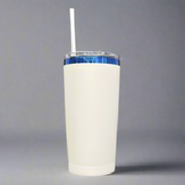20oz Blue Plated Tumbler - Cream