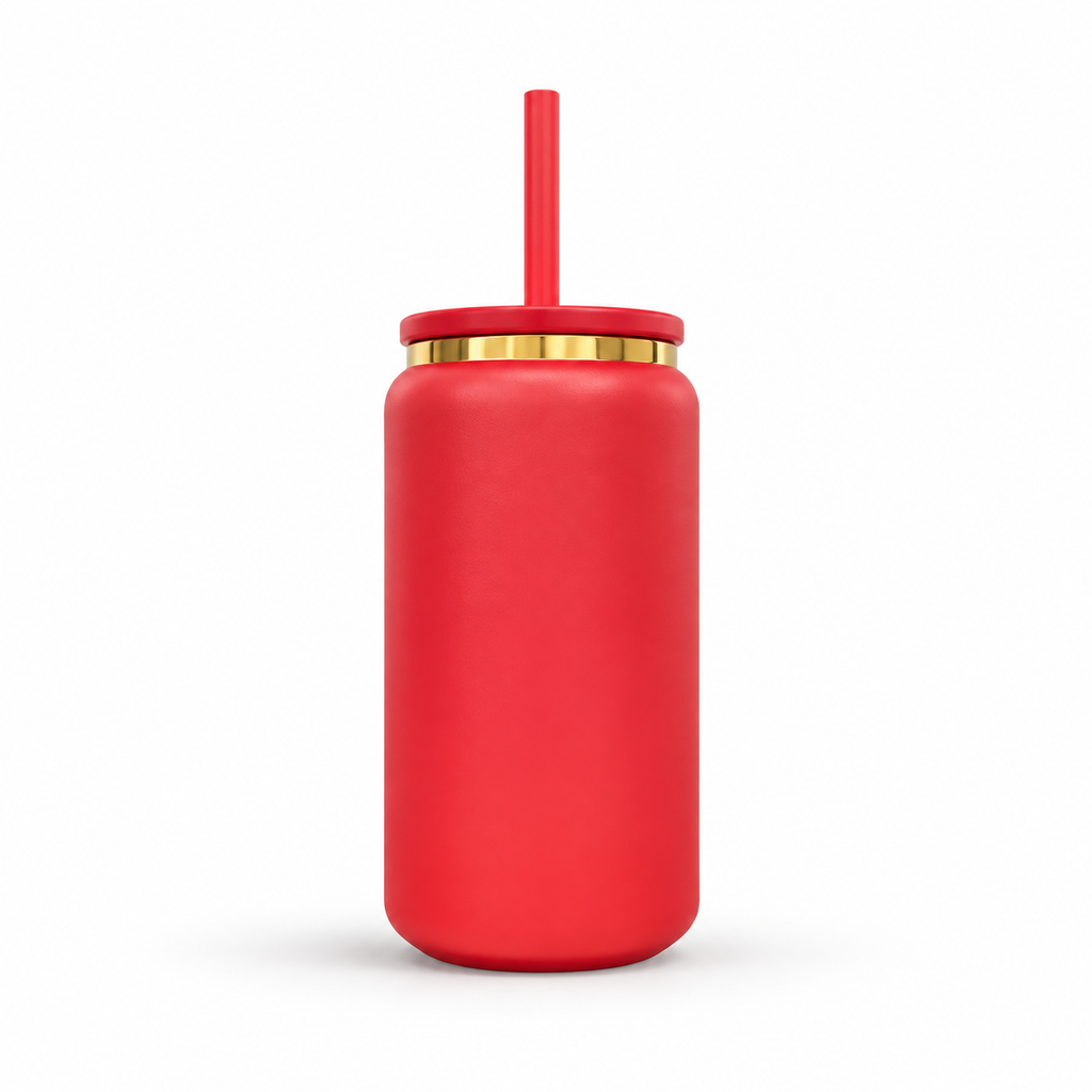 16oz Gold Plated Tumbler - Red