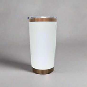 20oz Copper Plated Tumbler - White