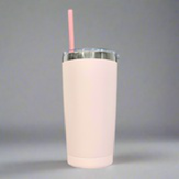 20oz Mirror Black Plated Tumbler - Blush