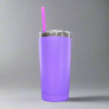 20oz Mirror Black Plated Tumbler - Purple