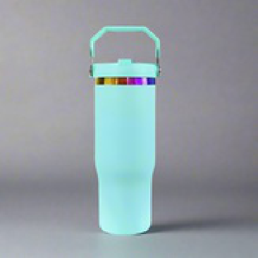 30oz Rainbow Plated Flip Tumbler - Turquoise