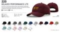 Richardson 220 Relaxed Performance Lite and available colors