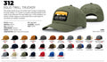 Richardson 312 Solid Twill Trucker catalog and available options